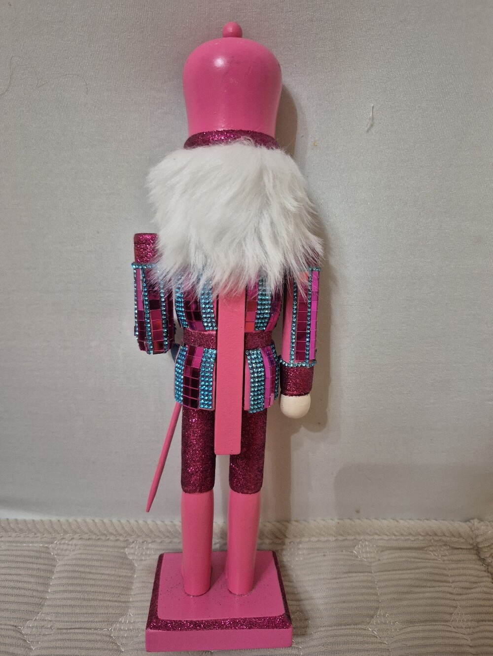 Pink Glitter Nutcracker Decorative Figurine - Picture 4 of 5